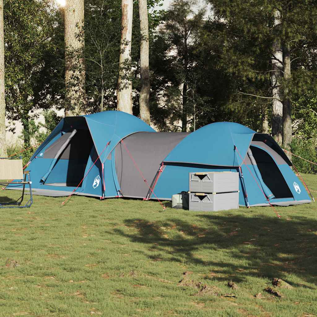 vidaXL Tente de camping 5 personnes bleu imperméable