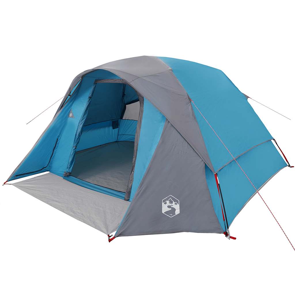 vidaXL Tente de cabine familiale 6 personnes bleu imperméable - Image 3