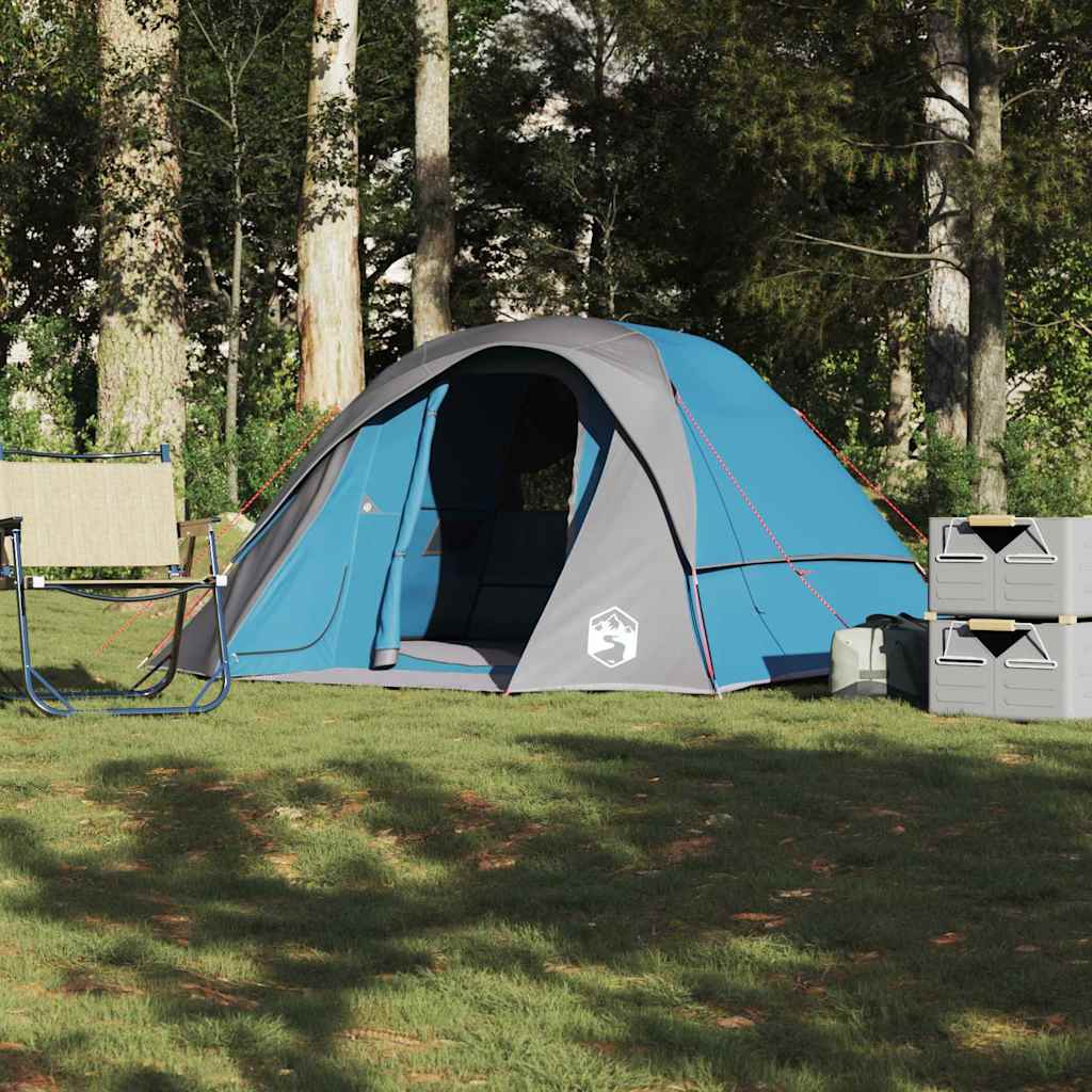 vidaXL Tente de cabine familiale 6 personnes bleu imperméable