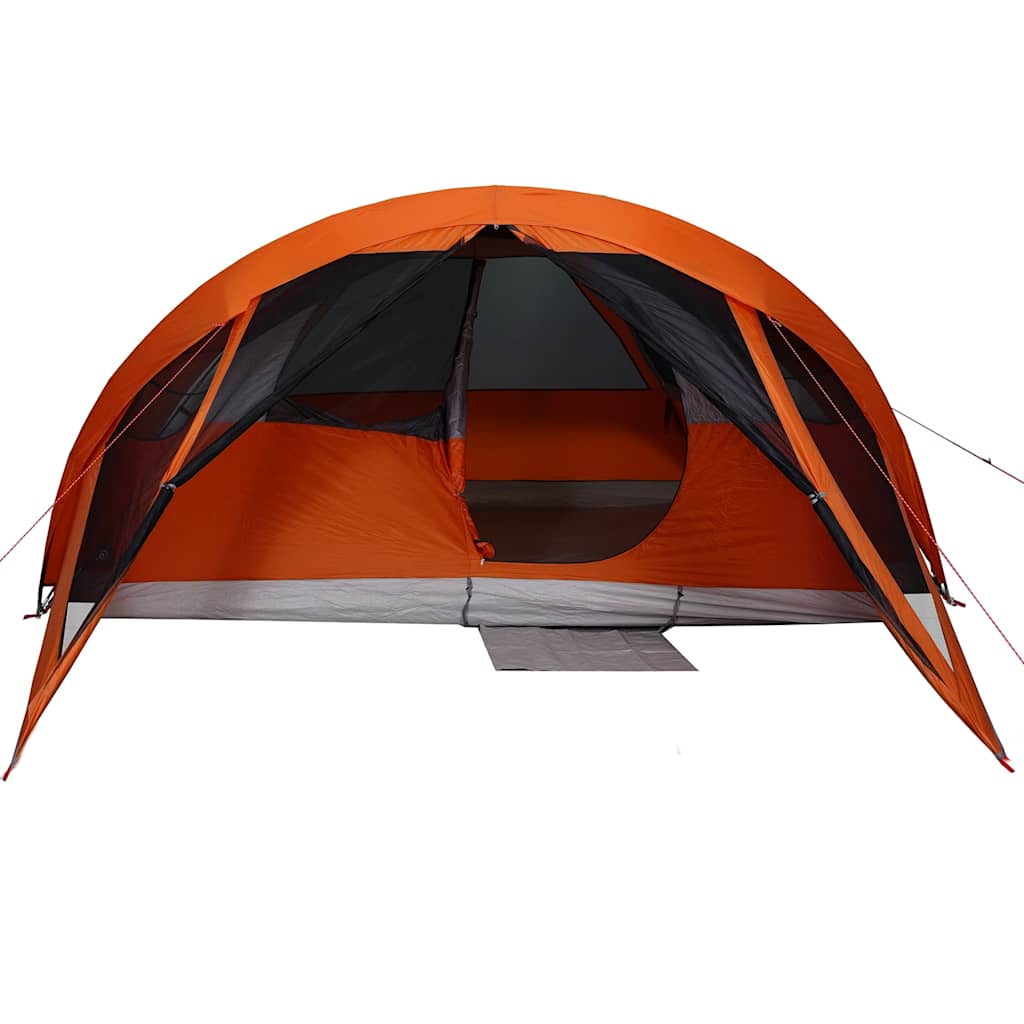 vidaXL Tente de cabine familiale 6 personnes gris orange imperméable - Image 6