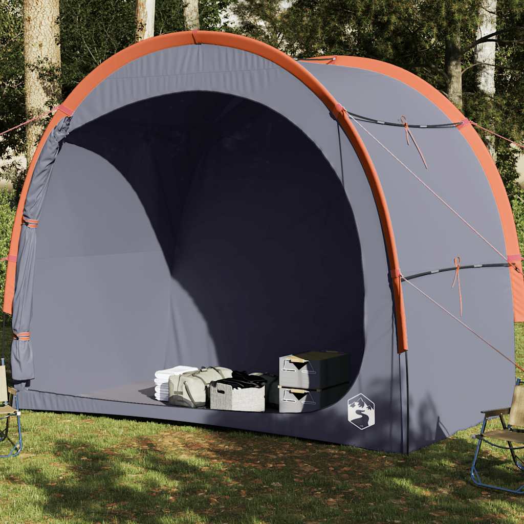 vidaXL Tente de rangement gris et orange imperméable