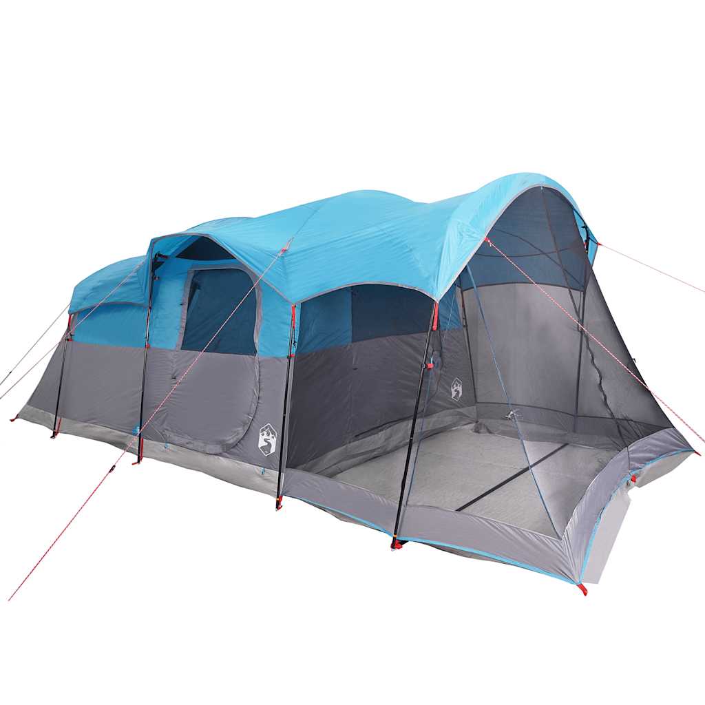 vidaXL Tente familiale tunnel 8 personnes bleu imperméable - Image 5