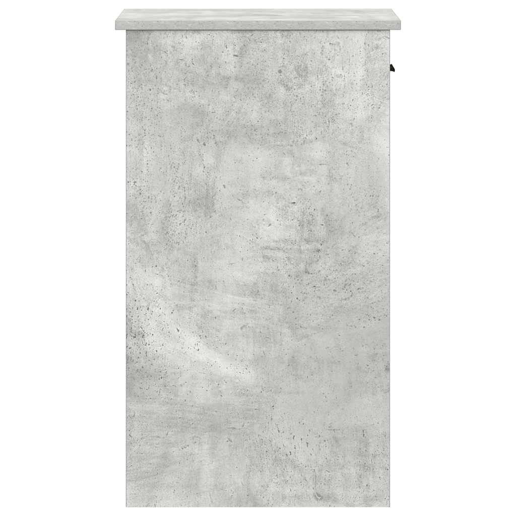 vidaXL Support de tour d'ordinateur et tiroir gris béton 35x45x77 cm - Image 6
