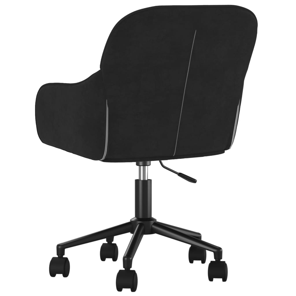 vidaXL Chaise pivotante de bureau Noir Velours - Image 5