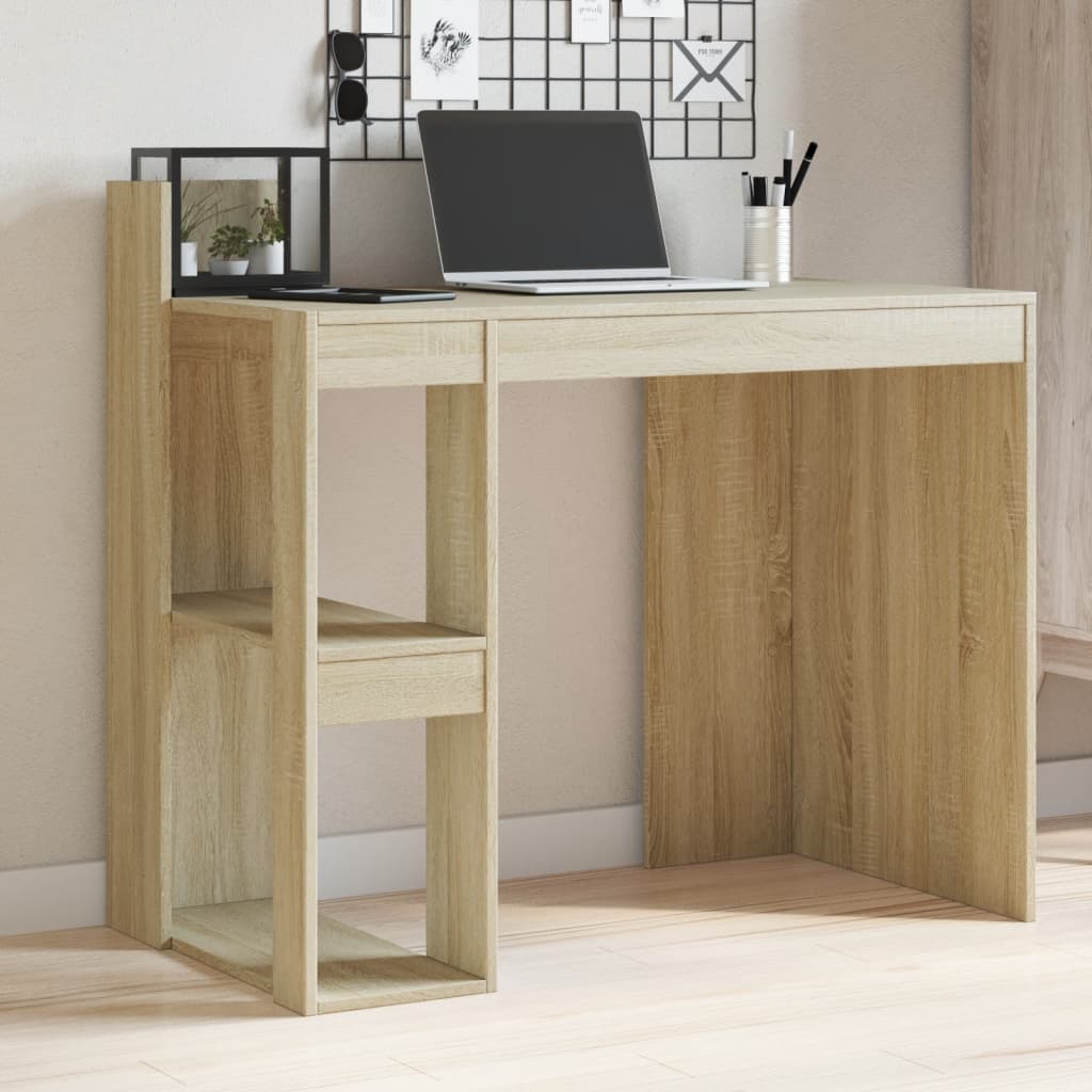 vidaXL Bureau chêne sonoma 103,5x56,5x94 cm bois d'ingénierie