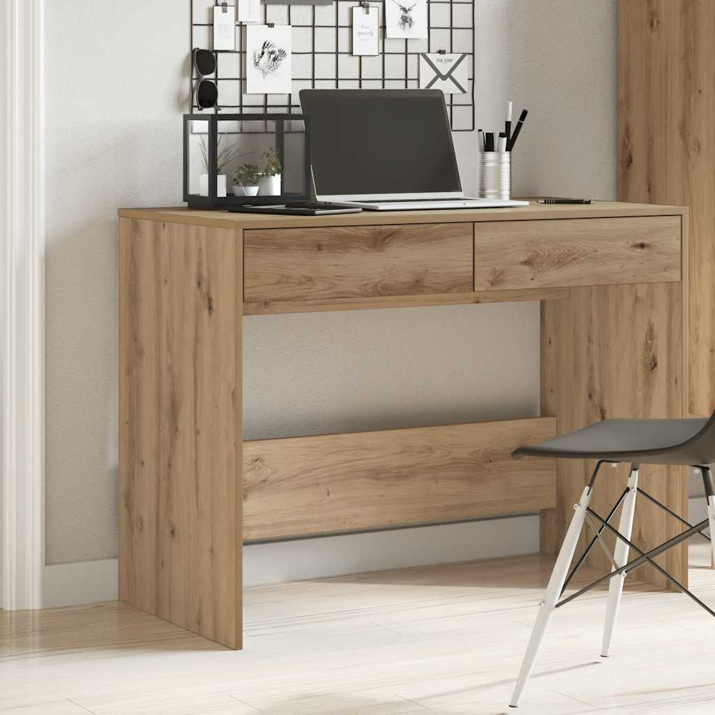 vidaXL Bureau chêne artisanal 101x50x76,5 cm bois d'ingénierie