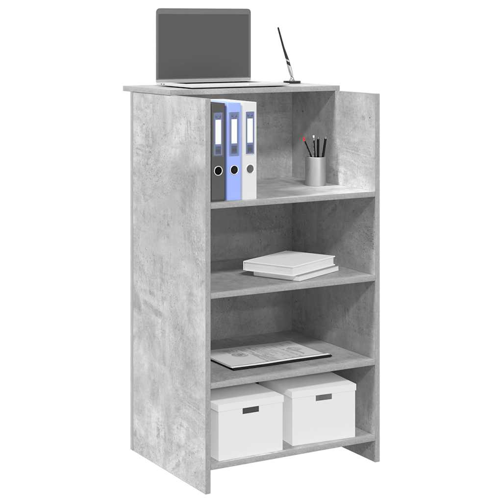 vidaXL Bureau de réception gris béton 55x50x103,5 cm bois d'ingénierie