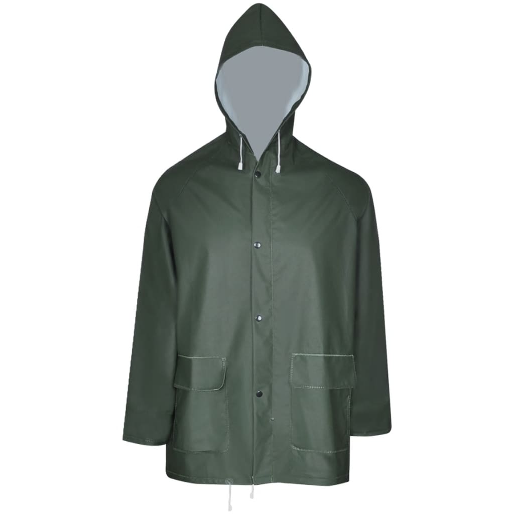 vidaXL Combinaison de pluie imperméable 2 pcs avec capuche vert XL - Image 3
