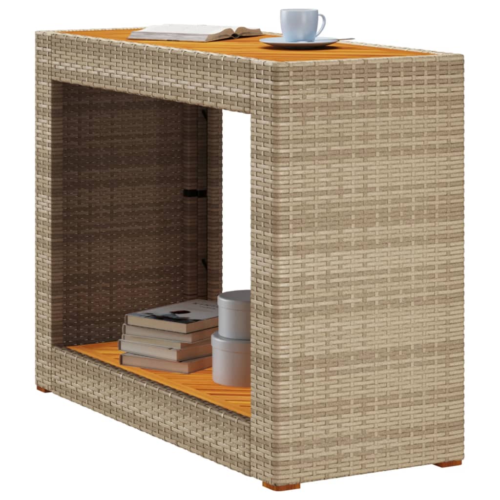 vidaXL Table d'appoint de jardin dessus en bois beige 100x40x75 cm - Image 4