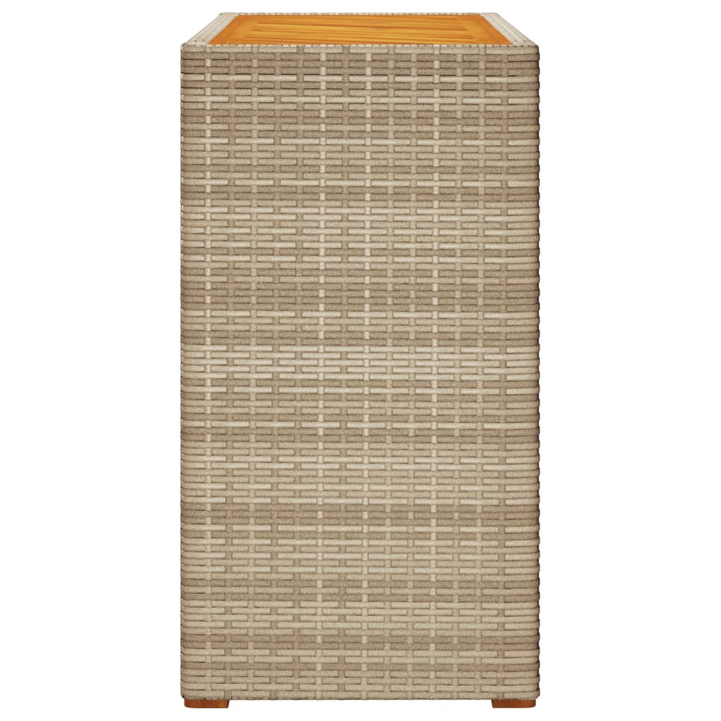 vidaXL Table d'appoint de jardin dessus en bois beige 100x40x75 cm - Image 5
