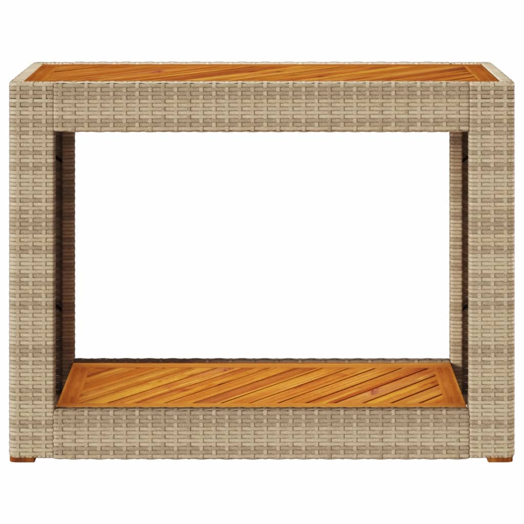 vidaXL Table d'appoint de jardin dessus en bois beige 100x40x75 cm - Image 6