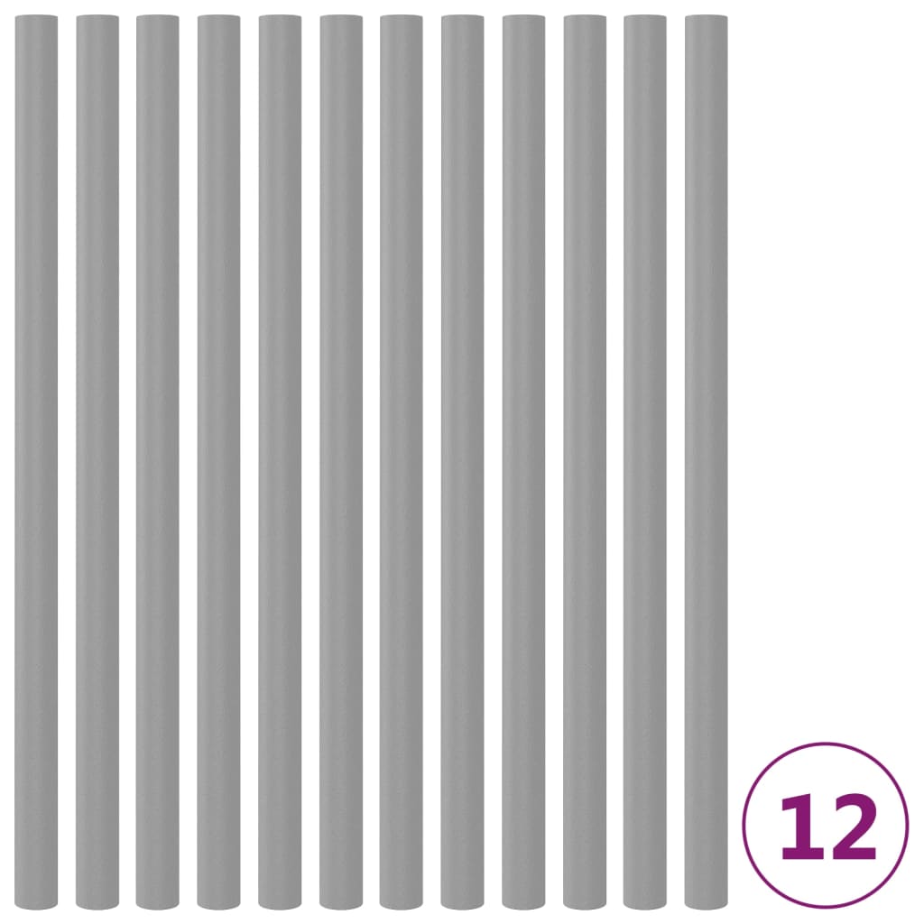 vidaXL Manchons en mousse pour poteau de trampoline 12 pcs 92,5cm Gris