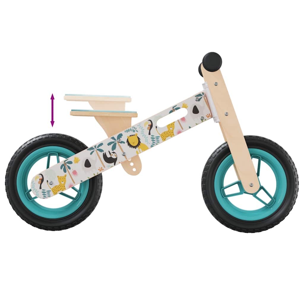 vidaXL Vélo d'équilibre pour enfants imprimé bleu - Image 6
