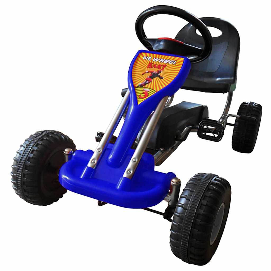 vidaXL Kart à pédales Bleu