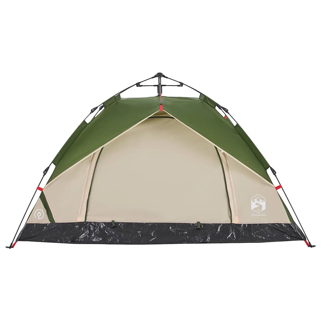 vidaXL Tente de camping à dôme 2 personnes vert libération rapide - Image 5