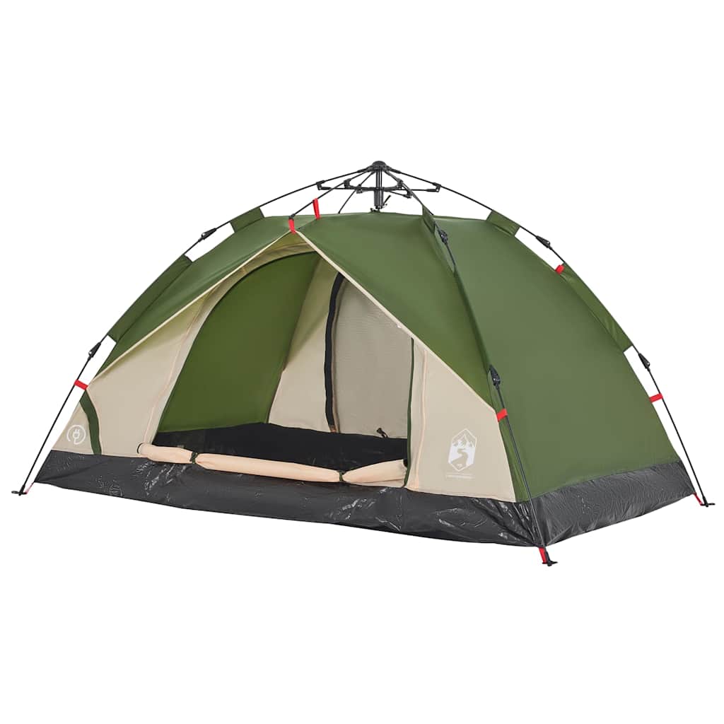 vidaXL Tente de camping à dôme 2 personnes vert libération rapide - Image 4