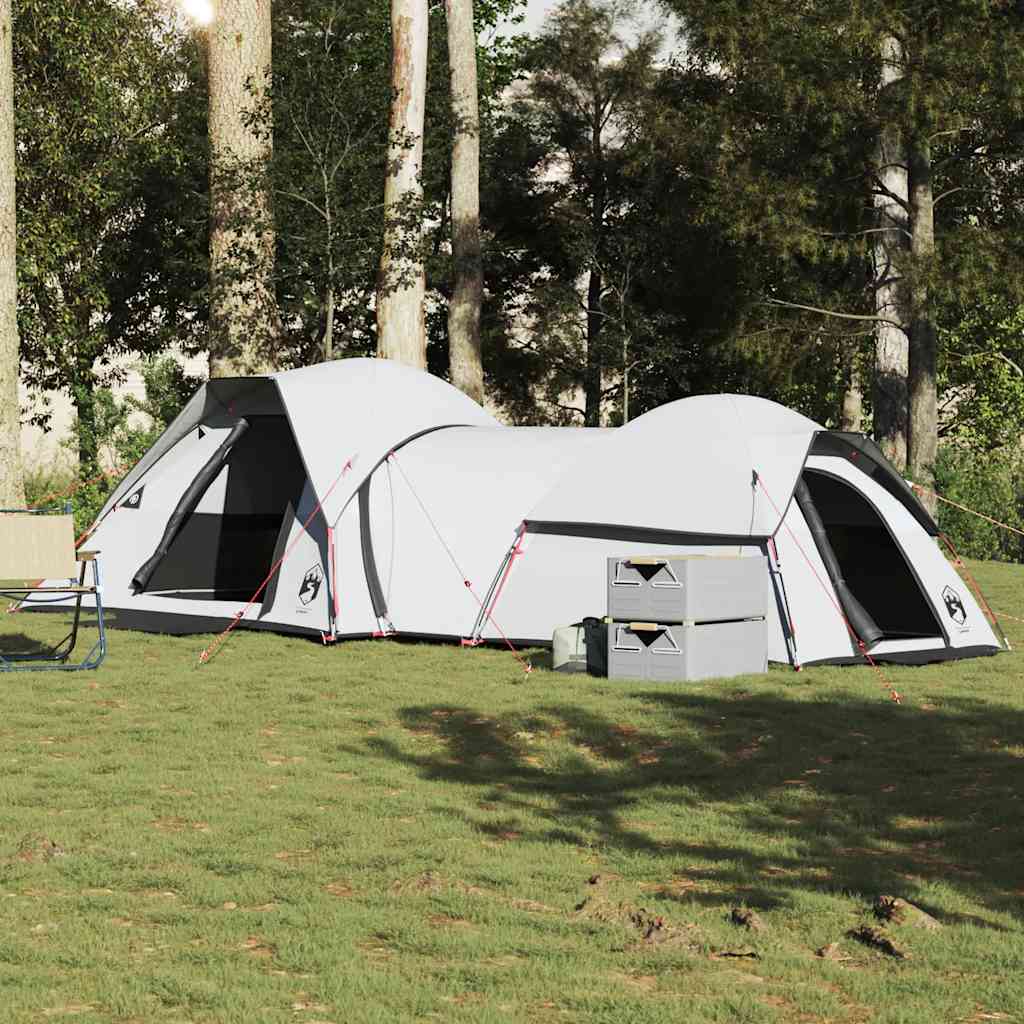 vidaXL Tente de camping 5 personnes blanc tissu occultant imperméable