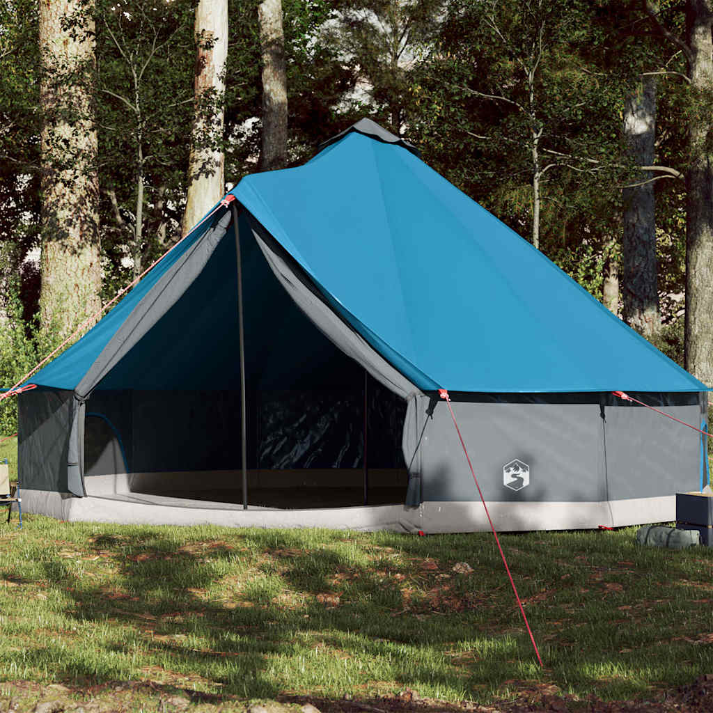 vidaXL Tente familiale tipi 12 personnes bleu imperméable
