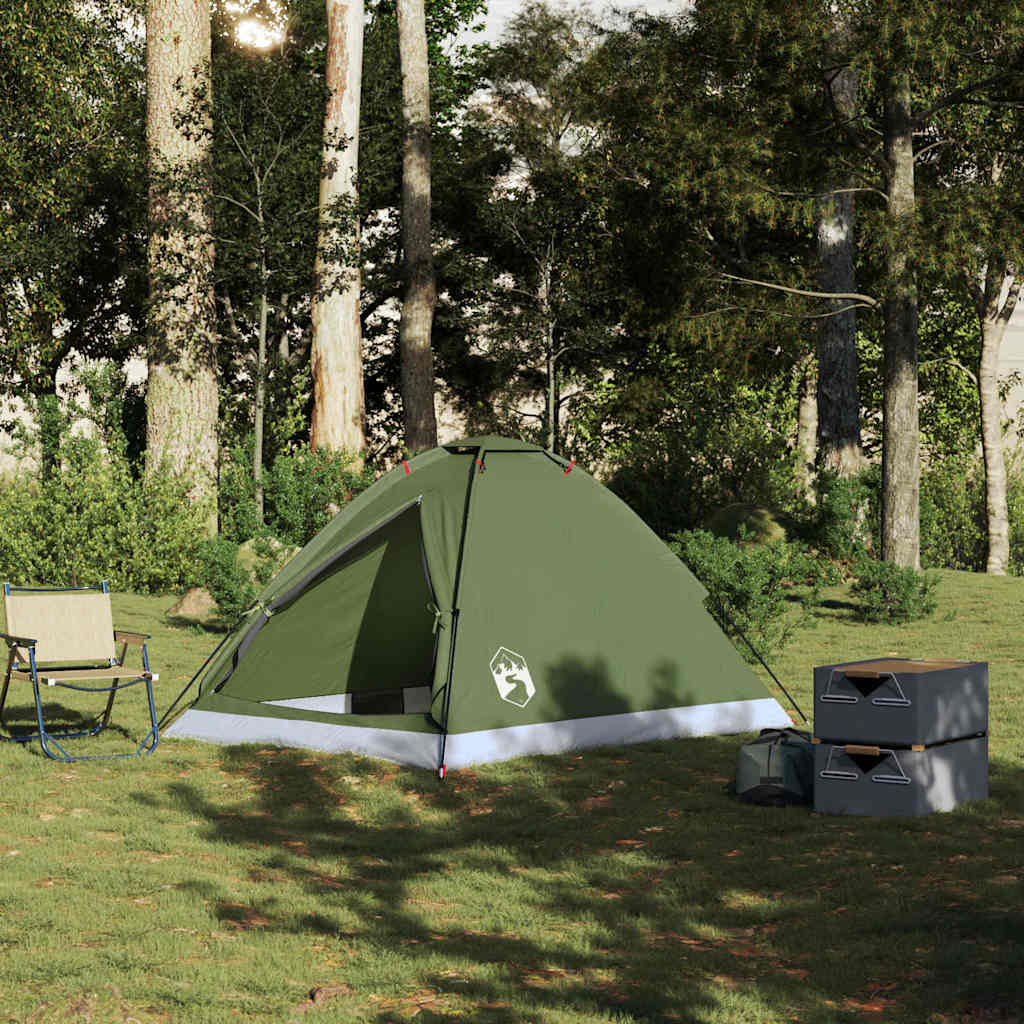 vidaXL Tente de camping à dôme 2 personnes vert olive imperméable - Image 3