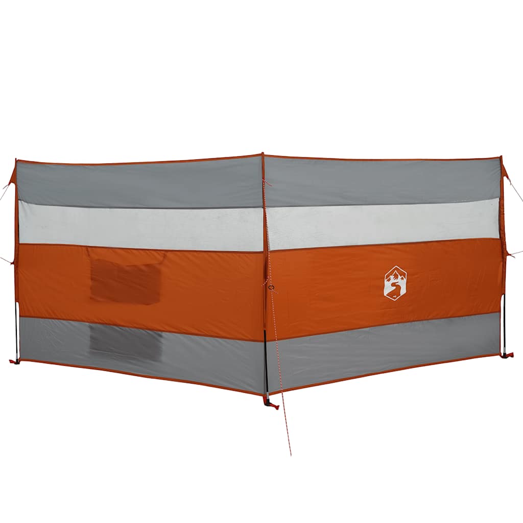 vidaXL Brise-vent de camping gris et orange 340x130 cm imperméable - Image 4