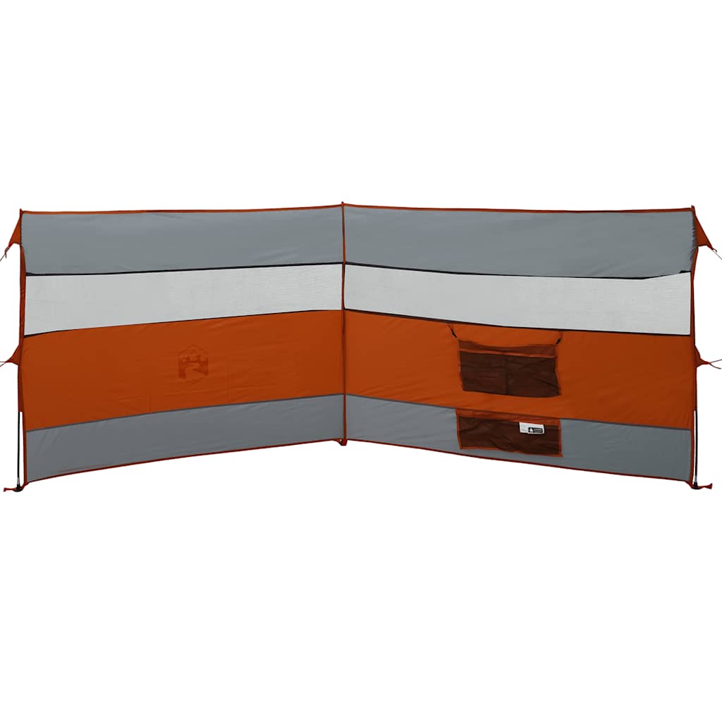vidaXL Brise-vent de camping gris et orange 340x130 cm imperméable - Image 6