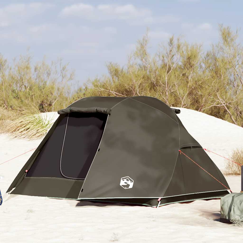 vidaXL Tente de pêche 3 personnes marron imperméable