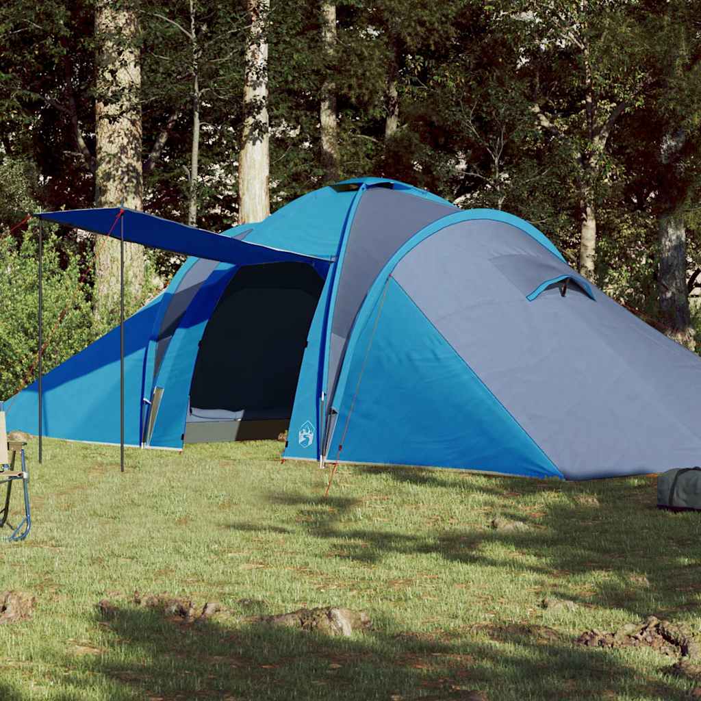 vidaXL Tente familiale à dôme 6 personnes bleu imperméable
