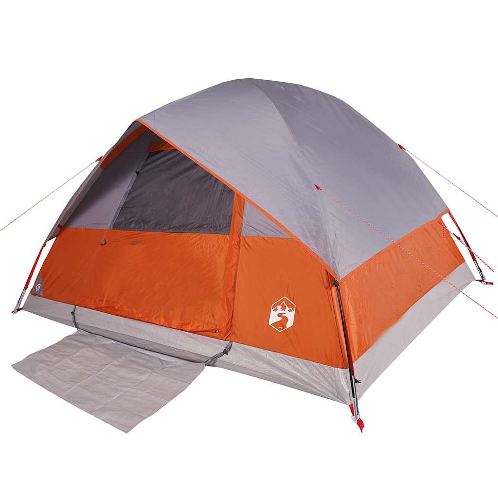 vidaXL Tente familiale à dôme 6 personnes orange imperméable - Image 4