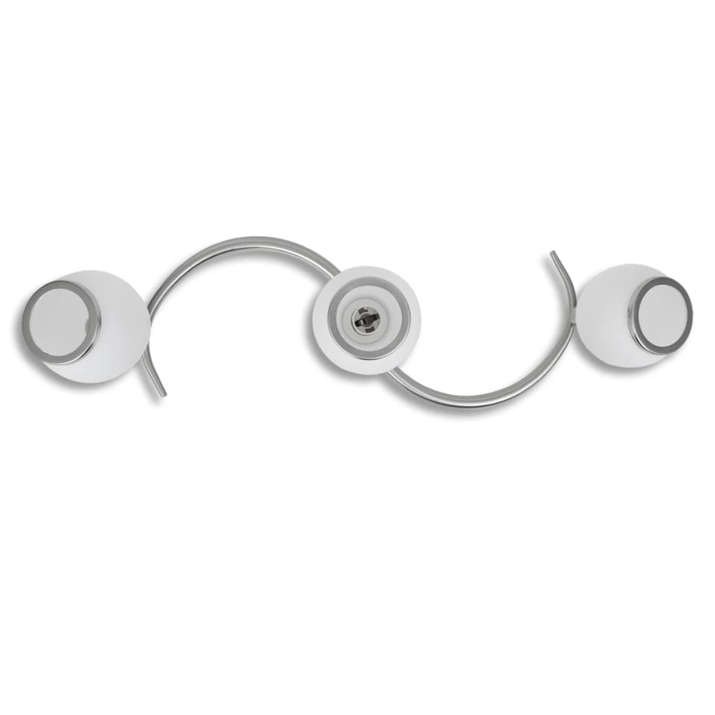 vidaXL Plafonnier avec abat-jour en verre sur rail pour 3 ampoules E14 - Image 3