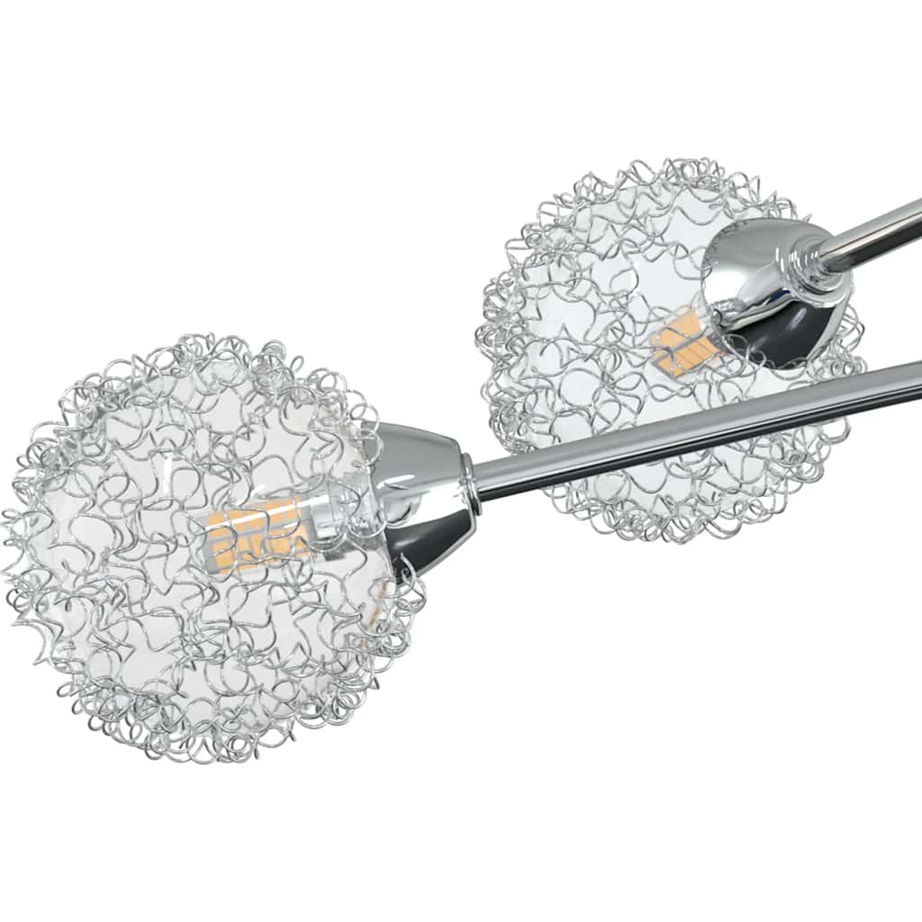 vidaXL Plafonnier avec abat-jour en maille métallique pour 5 LED G9 - Image 4