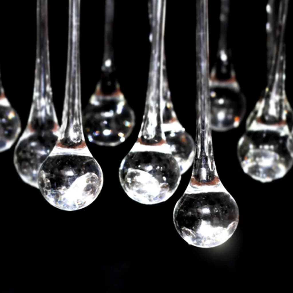 vidaXL Lustre avec 85 cristaux Blanc - Image 3