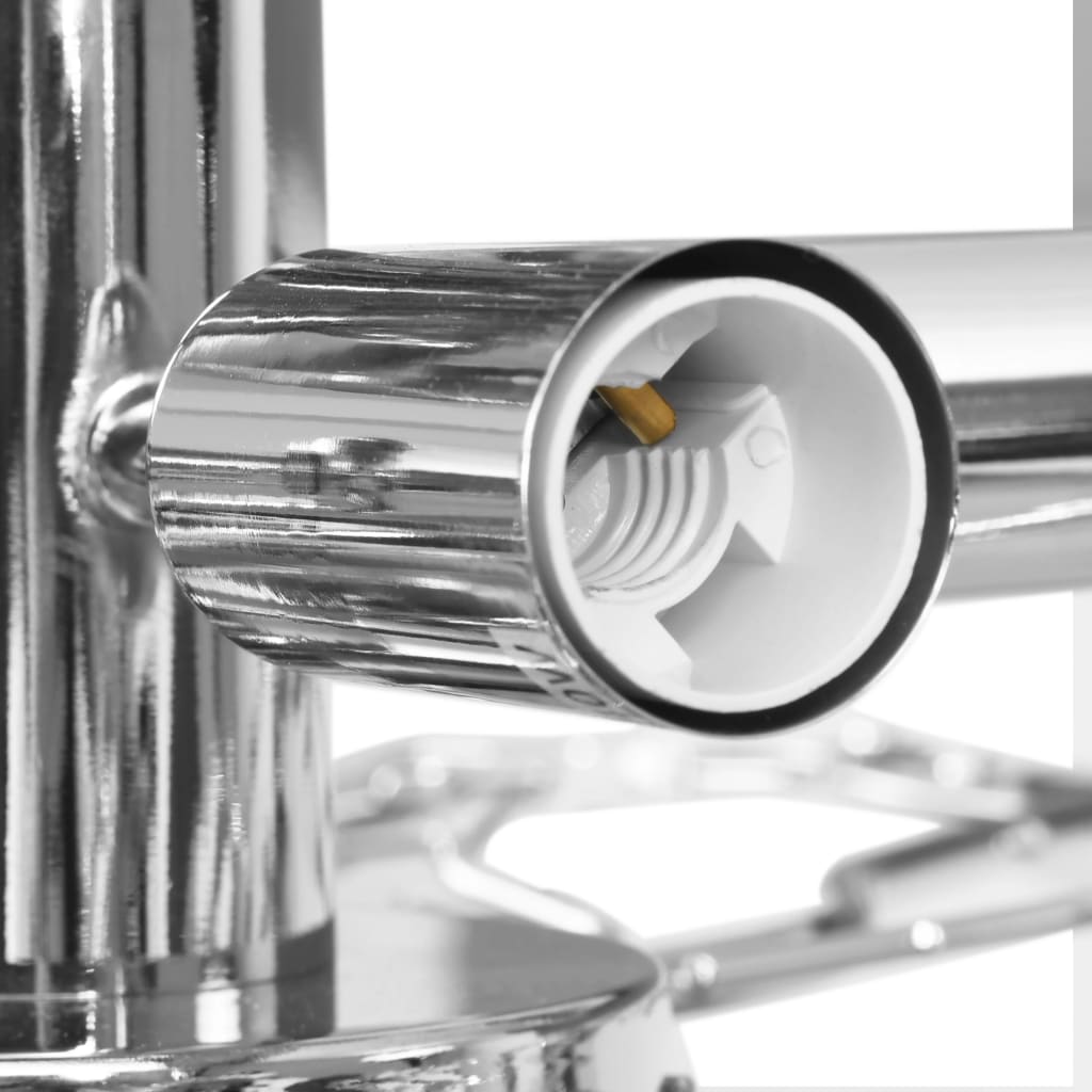 vidaXL Plafonnier à bras feuille en cristal acrylique 5 ampoules E14 - Image 5