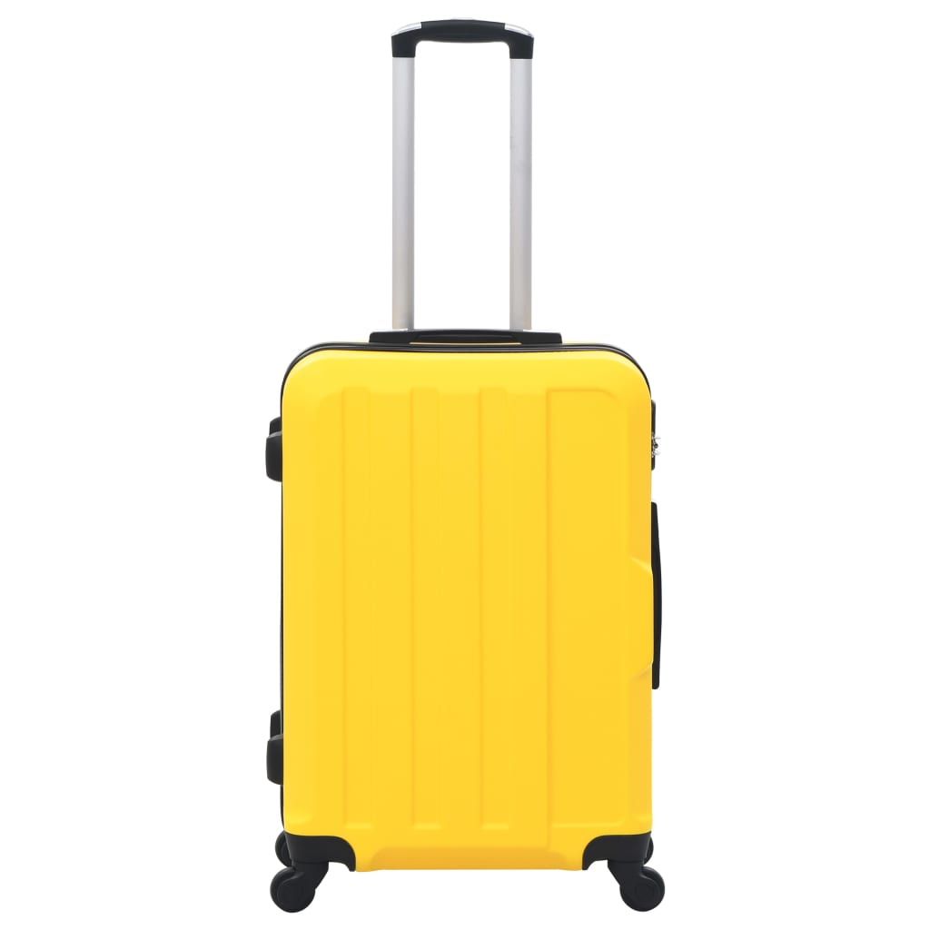 vidaXL Valise rigide 3 pcs Jaune ABS - Image 3