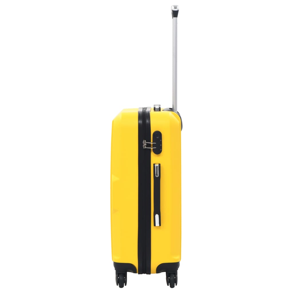 vidaXL Valise rigide 3 pcs Jaune ABS - Image 5