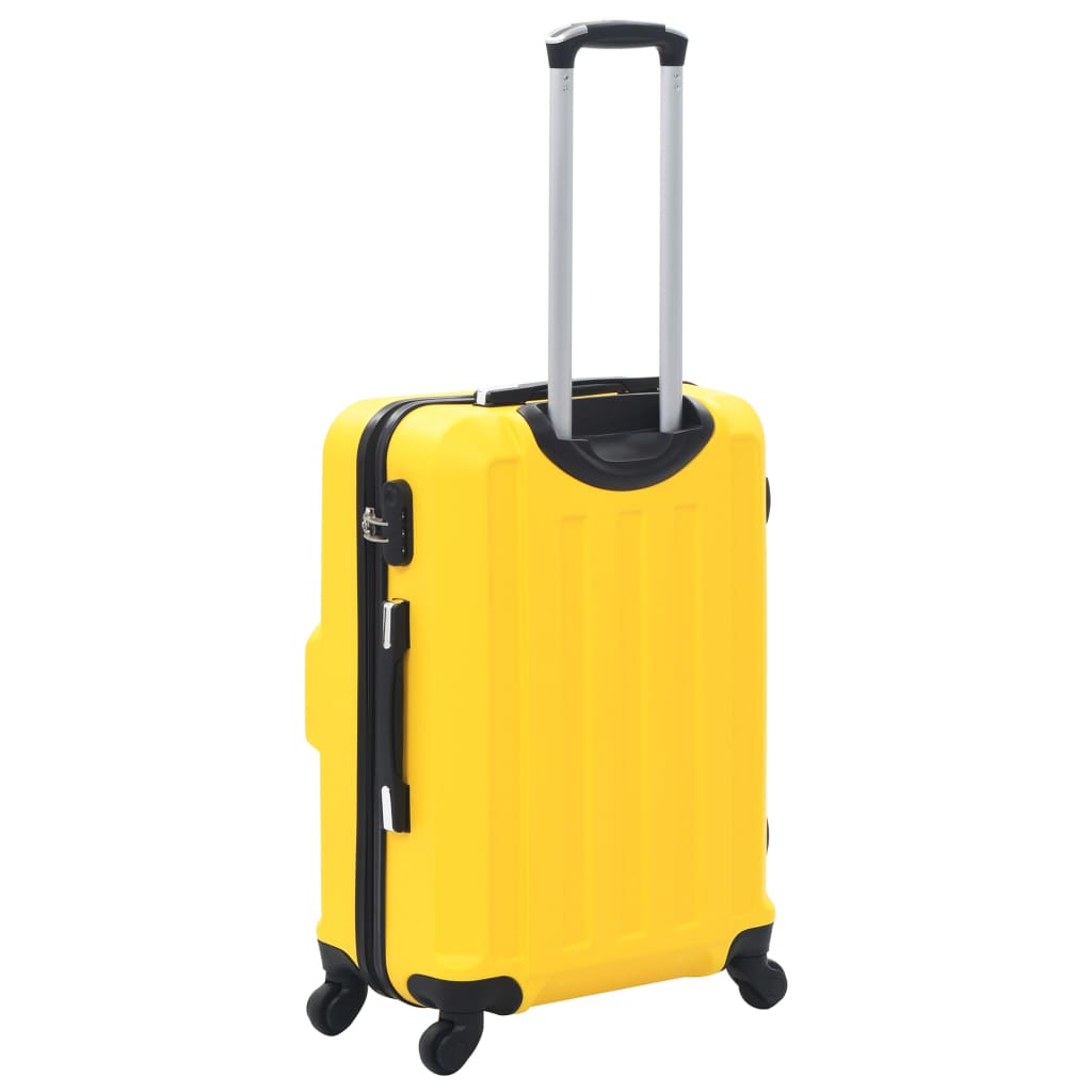vidaXL Valise rigide 3 pcs Jaune ABS - Image 4