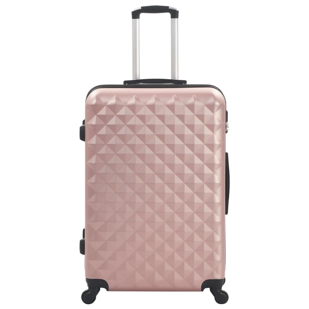 vidaXL Valise rigide 3 pcs Doré rose ABS - Image 3