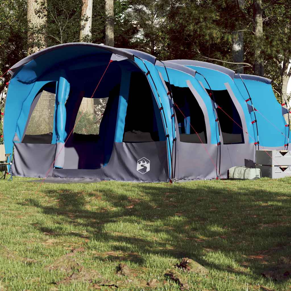 vidaXL Tente familiale tunnel 8 personnes bleu imperméable