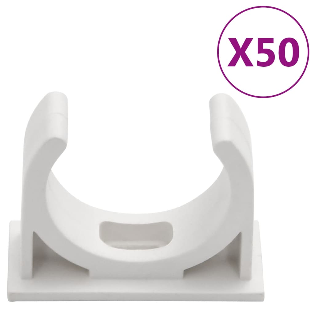 vidaXL Goulottes de câble avec pinces Ø30 mm 30 m PVC - Image 4