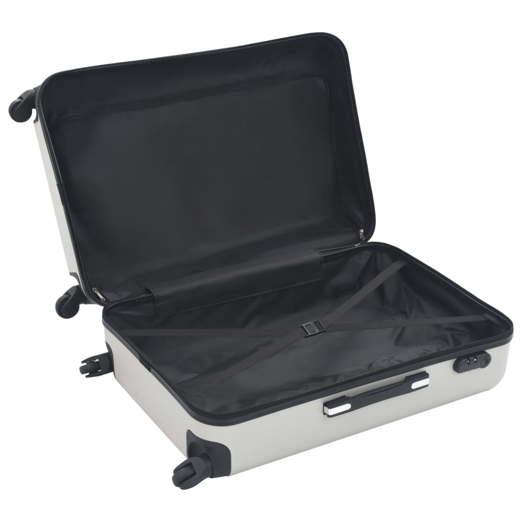 vidaXL Valise rigide 3 pcs Argenté brillant ABS - Image 6