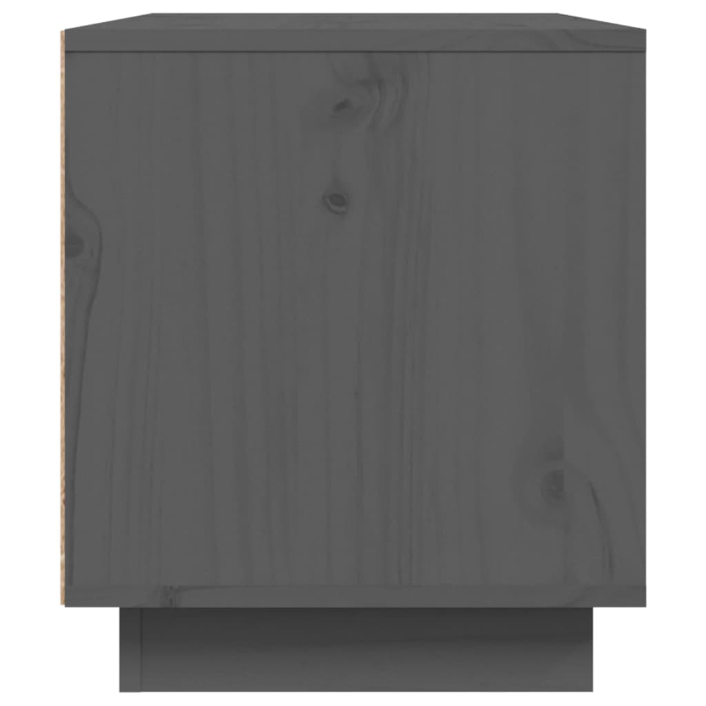vidaXL Meuble TV Gris 80x35x40,5 cm Bois de pin massif - Image 6