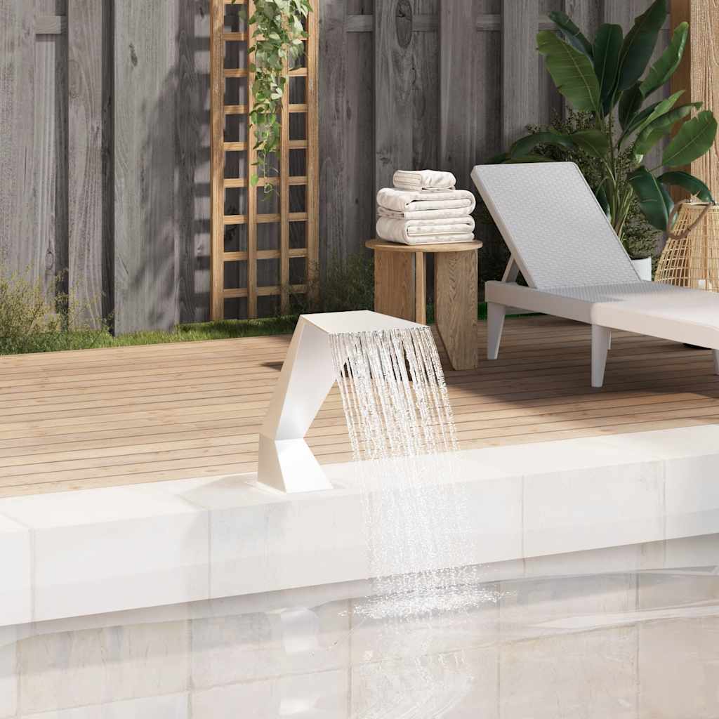 vidaXL Fontaine d'étang Acier inoxydable 64 x 30 x 52 cm Argenté