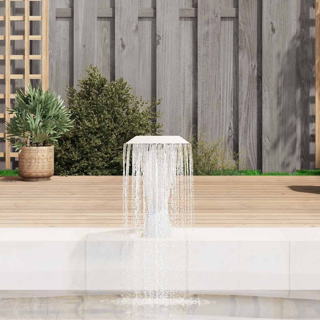 vidaXL Fontaine d'étang Acier inoxydable 64 x 30 x 52 cm Argenté - Image 3