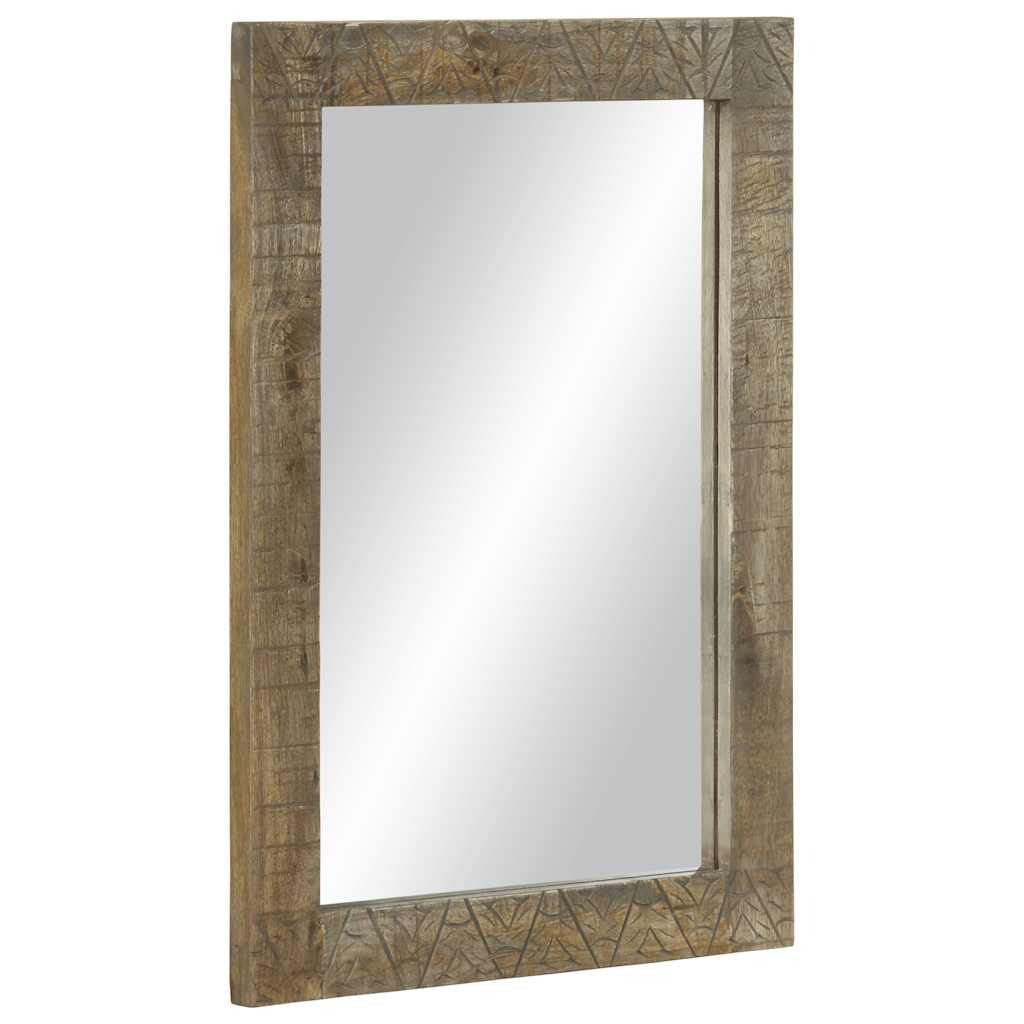 vidaXL Miroir de salle de bain 50x2,5x70 cm bois de manguier massif