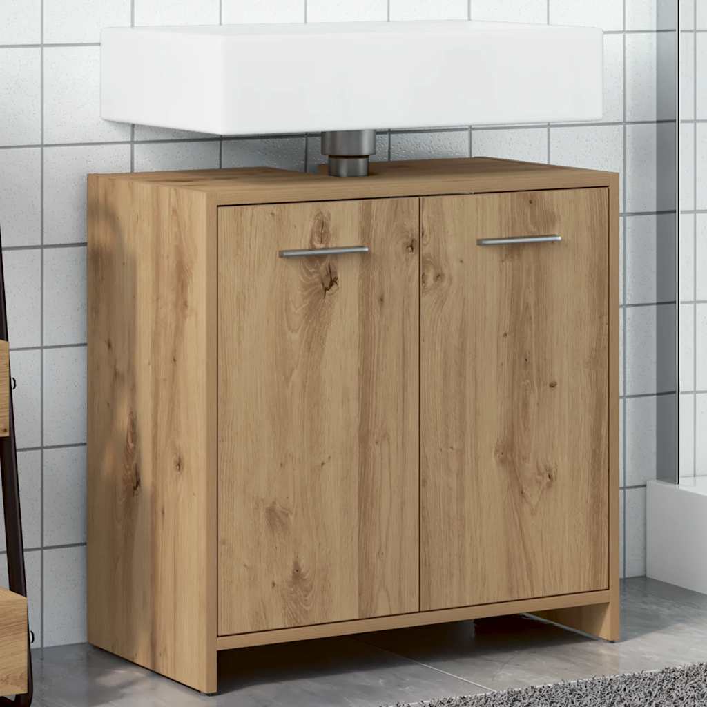 vidaXL Armoire lavabo de salle de bain chêne artisanal 60x33x60 cm