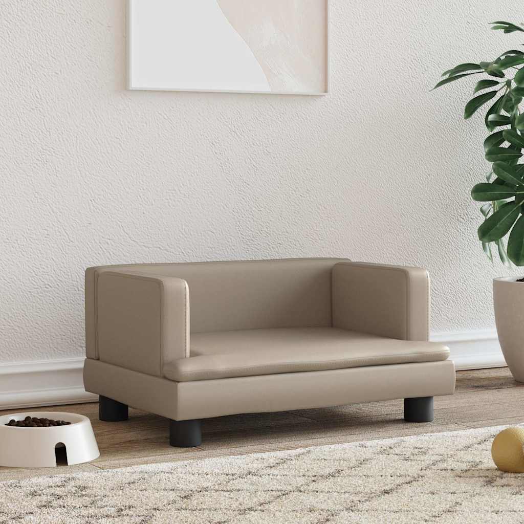 vidaXL Lit pour chien cappuccino 60x40x30 cm similicuir