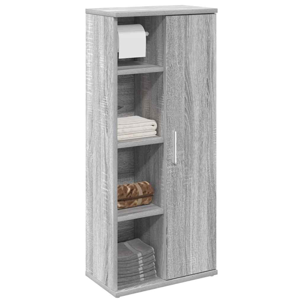 vidaXL Meuble de salle de bain avec porte-rouleau sonoma gris