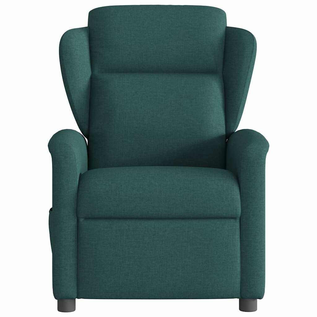 vidaXL Fauteuil de massage inclinable Vert foncé Tissu - Image 3