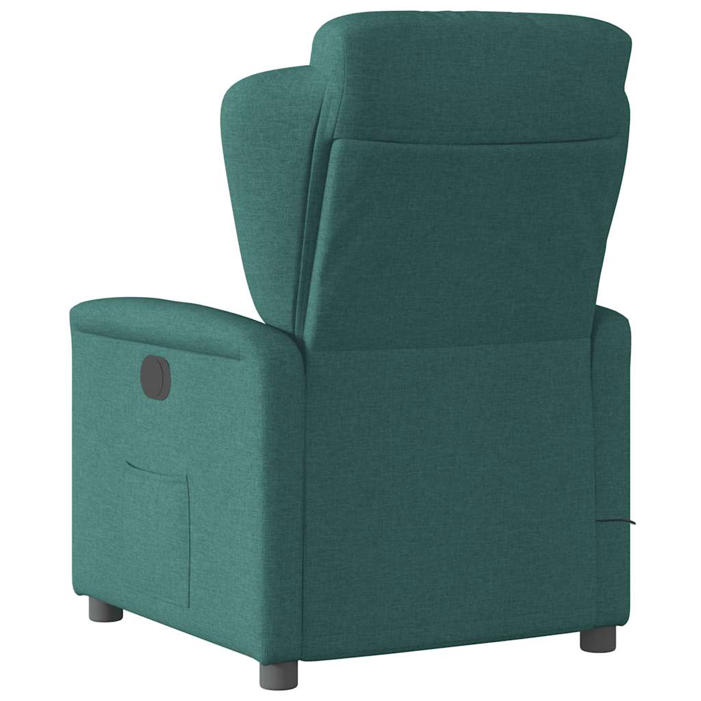 vidaXL Fauteuil de massage inclinable Vert foncé Tissu - Image 5
