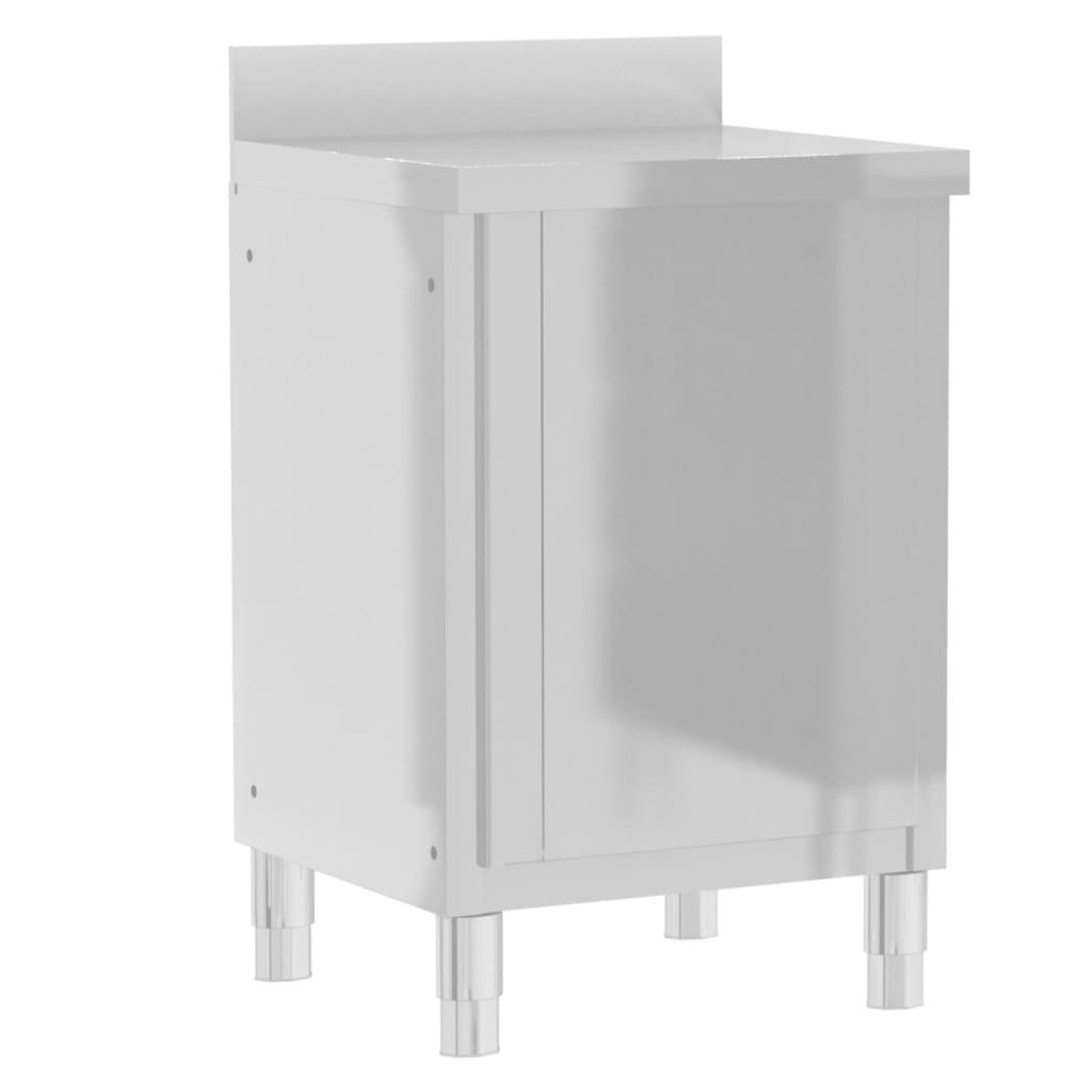 vidaXL Armoires de cuisine commerciales 3 pièces en acier inoxydable - Image 6