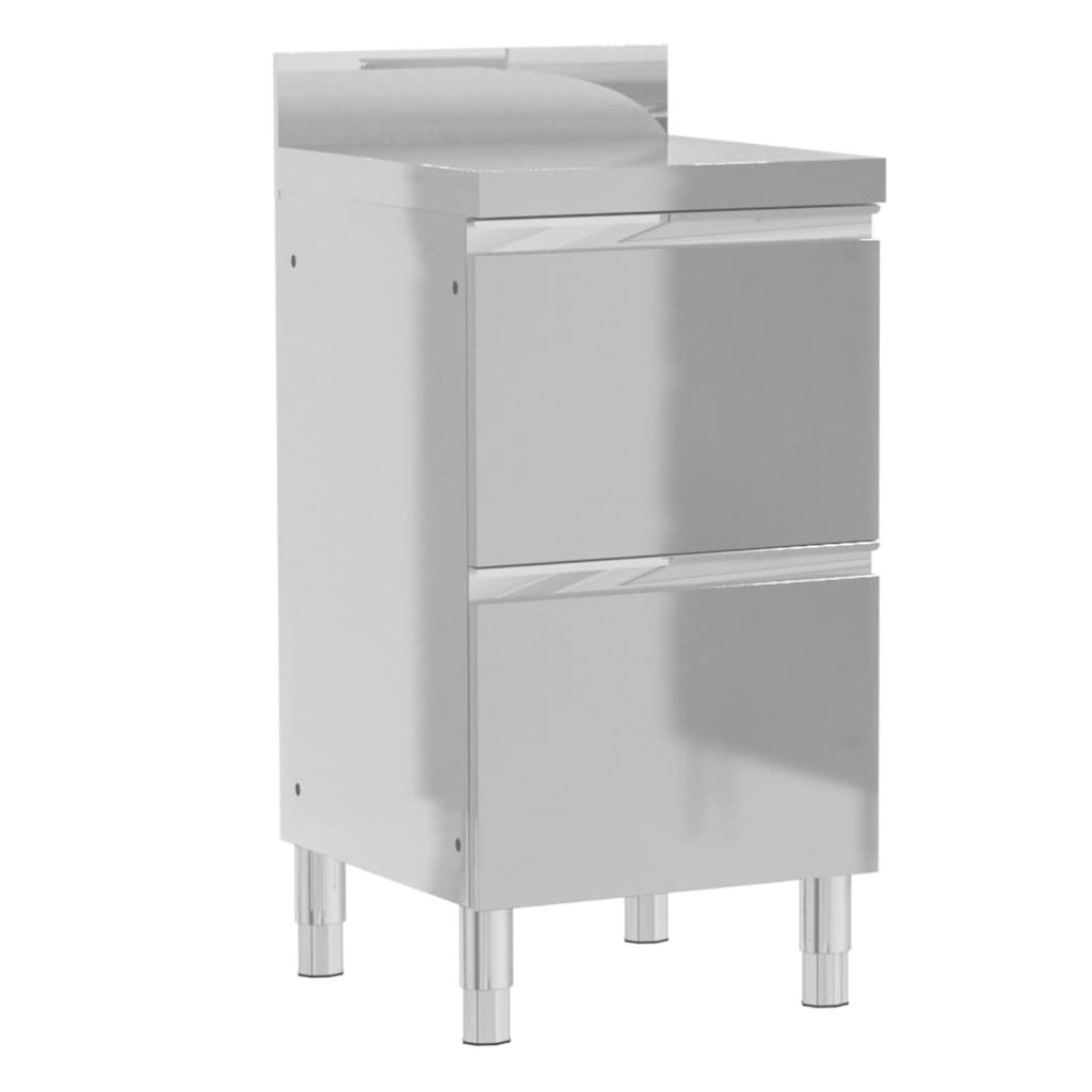 vidaXL Armoires de cuisine commerciales 3 pièces en acier inoxydable - Image 4